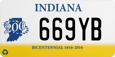 IN license plate 669YB