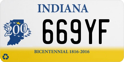 IN license plate 669YF