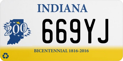IN license plate 669YJ