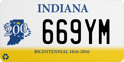 IN license plate 669YM