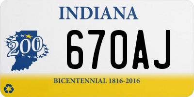 IN license plate 670AJ