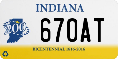 IN license plate 670AT