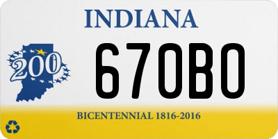 IN license plate 670BO