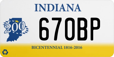 IN license plate 670BP