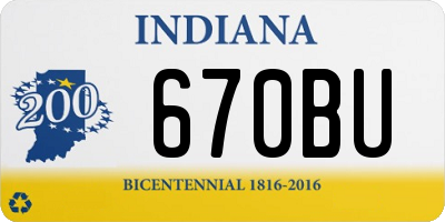 IN license plate 670BU