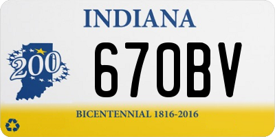 IN license plate 670BV