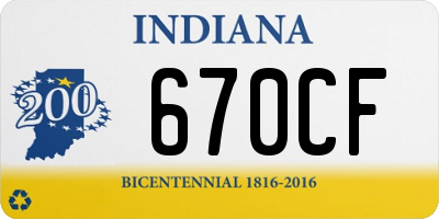 IN license plate 670CF