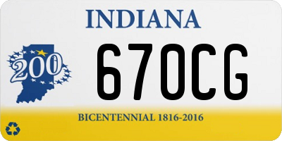 IN license plate 670CG