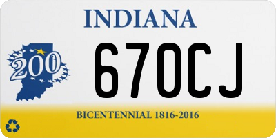 IN license plate 670CJ