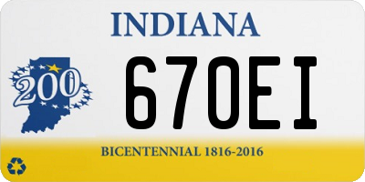 IN license plate 670EI