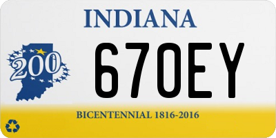 IN license plate 670EY