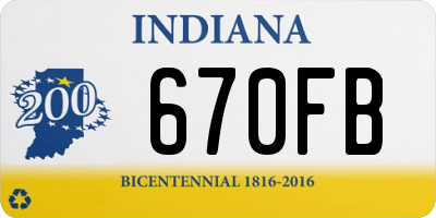 IN license plate 670FB