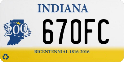 IN license plate 670FC