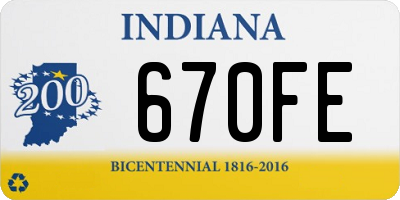 IN license plate 670FE