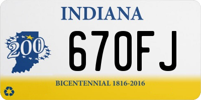 IN license plate 670FJ