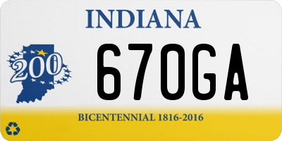 IN license plate 670GA