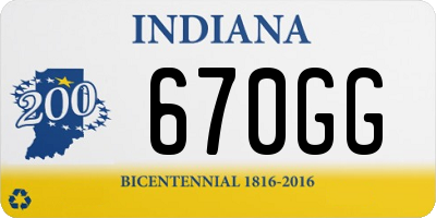 IN license plate 670GG