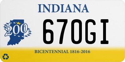 IN license plate 670GI