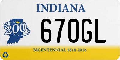 IN license plate 670GL