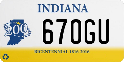 IN license plate 670GU