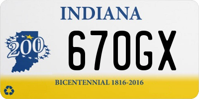 IN license plate 670GX