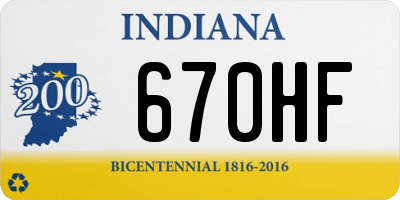 IN license plate 670HF