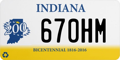 IN license plate 670HM