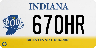 IN license plate 670HR