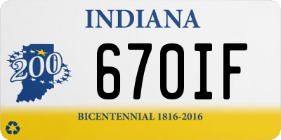 IN license plate 670IF