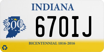 IN license plate 670IJ