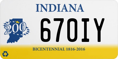 IN license plate 670IY