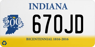 IN license plate 670JD