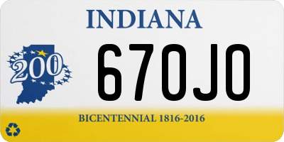 IN license plate 670JO