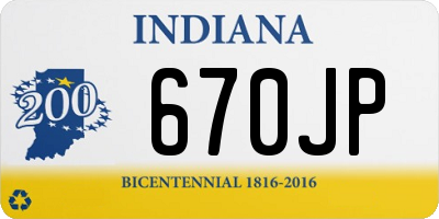 IN license plate 670JP