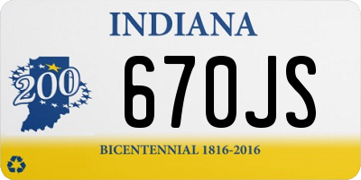 IN license plate 670JS