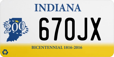 IN license plate 670JX