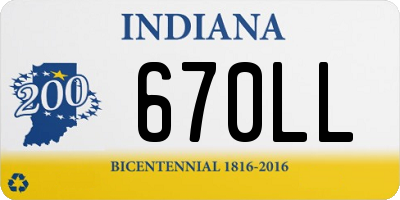 IN license plate 670LL
