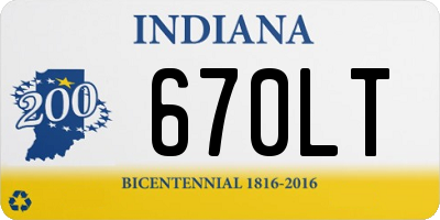 IN license plate 670LT