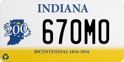 IN license plate 670MO