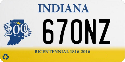 IN license plate 670NZ