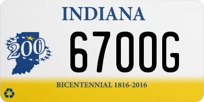 IN license plate 670OG