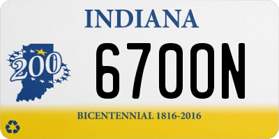 IN license plate 670ON