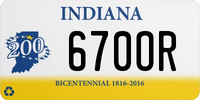 IN license plate 670OR