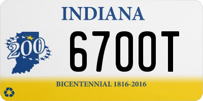 IN license plate 670OT