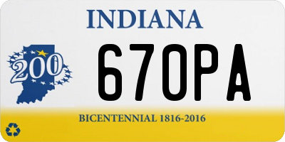 IN license plate 670PA