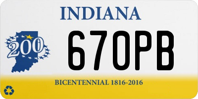 IN license plate 670PB