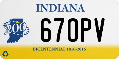 IN license plate 670PV