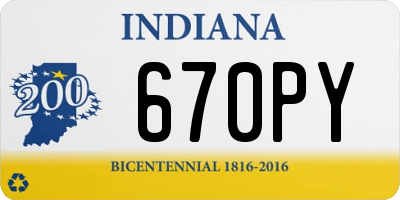 IN license plate 670PY