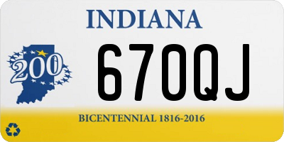 IN license plate 670QJ
