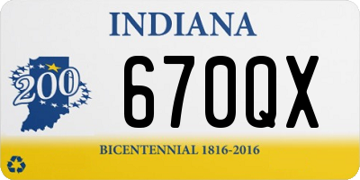 IN license plate 670QX